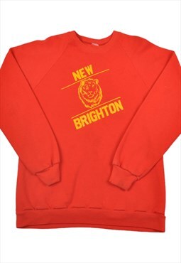 Vintage New Brighton Sweatshirt Red Small