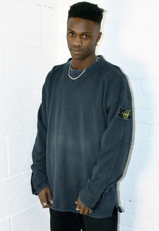 RARE VINTAGE STONE ISLAND SWEATSHIRT WITH VELCRO