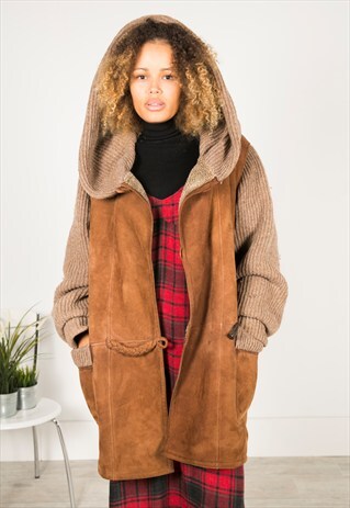 VINTAGE 80S WINTER SHEEPSKIN COAT / R015