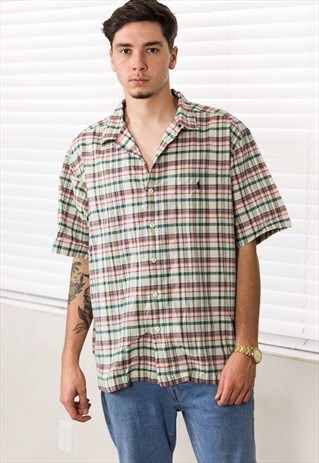 VINTAGE POLO RALPH LAUREN SHIRT LOGO 90S XL 6.6