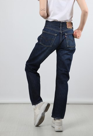 VINTAGE LEVI 501 29X30 NAVY DENIM JEANS