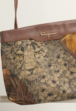 Vintage 1991 Animal Leopard Sacoche Crossbody Shoulder Bag
