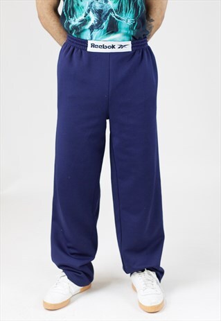 VINTAGE 90S REEBOK NAVY TRACKSUIT BOTTOMS