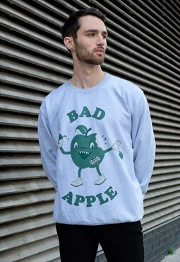 Bad Apple Men's Halloween Slogan Sweatshirt