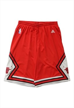 Vintage Adidas NBA Chicago Bulls Red Sports Shorts Womens