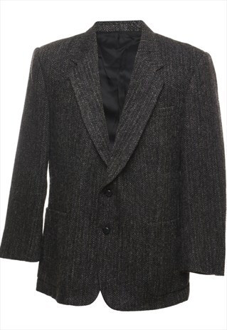 VINTAGE HERRINGBONE TWEED BLAZER - XL