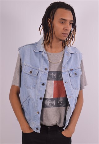 VINTAGE RIFLE DENIM GILET BLUE