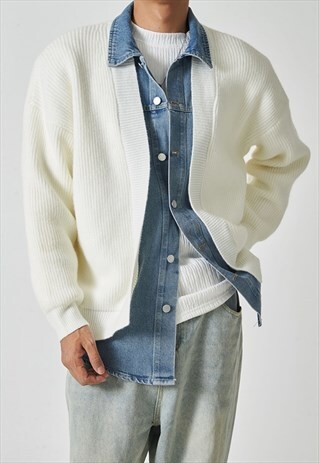 Men's Design Denim Cardigan Jacket A VOL.3