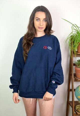 90'S VINTAGE CHAMPION BOGNER CONSTRUCTION BLACK SWEATSHIRT