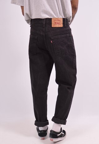 LEVI'S 550 MENS VINTAGE JEANS W32 L32 BLACK 90S