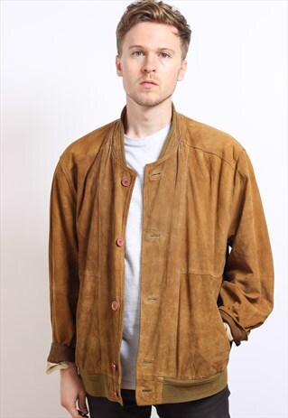VINTAGE SUEDE BOMBER JACKET