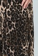 FLARED LEOPARD JEANS ANIMAL PRINT DENIM PANTS CARGO POCKET