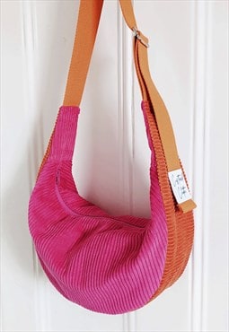 Pink & Orange Cord Sling bag Bumbag