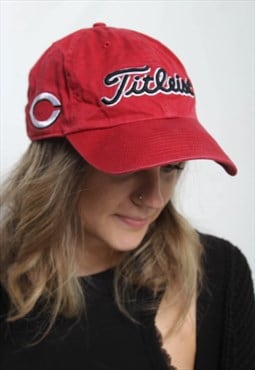 Vintage Titleist Baseball Cap Hat Red