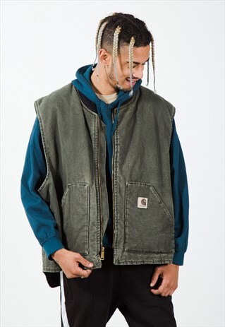 VINTAGE 80S CARHARTT GILET JACKET / S3118
