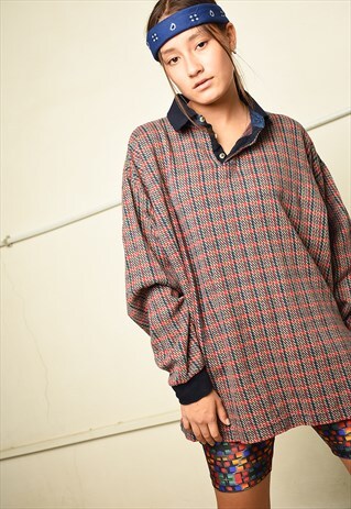 90S RETRO JAZZY OVERSIZED DADS JUMPER SWEATSHIRT