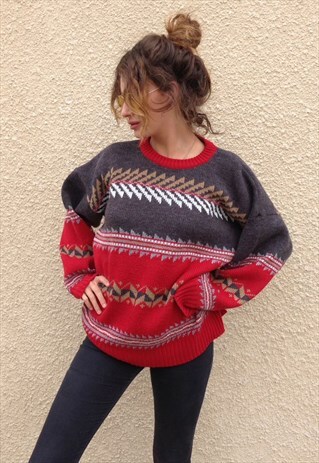 OVERSIZED RETRO VINTAGE UNISEX JUMPER
