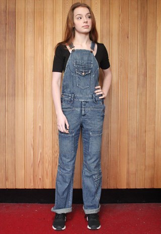 VINTAGE BLUE DENIM DUNGAREES
