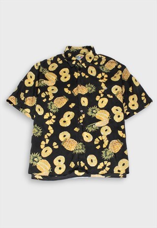 Pineapple print Hawaiian shirt