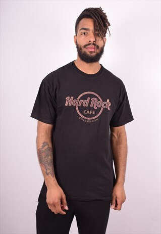 HARD ROCK CAFE MENS VINTAGE T-SHIRT TOP MEDIUM BLACK 90S