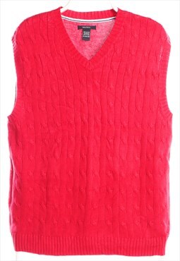 Nautica 90's Knitted Vest Jumper Xlarge Red