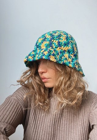 HAND MADE KNITTED COTTON BUCKET HAT