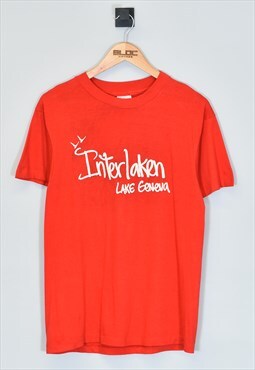 Vintage Interlaken T-Shirt Red Large