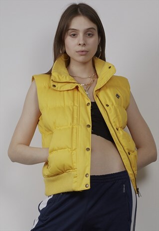 VINTAGE 90'S NIKE YELLOW PUFFER GILET