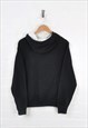 VINTAGE SAINTS FOOTBALL HOODIE BLACK LADIES MEDIUM
