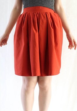 Vintage Skirt Midi Orange XS B203