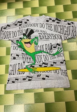 Vintage 1995 Warner Bros Michigan J. Frog All Over Print Tee