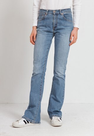VINTAGE BLUE LEVI'S 525 89 FIT BOOT CUT DENIM JEANS