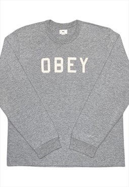 Obey Grey Longsleeve T-Shirt 2XL