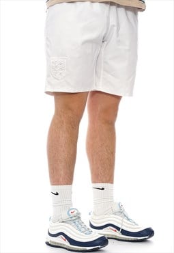 Vintage Umbro England Football White Shorts Mens