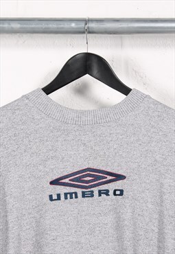 Vintage Umbro Sweatshirt in Grey Crewneck Jumper Small