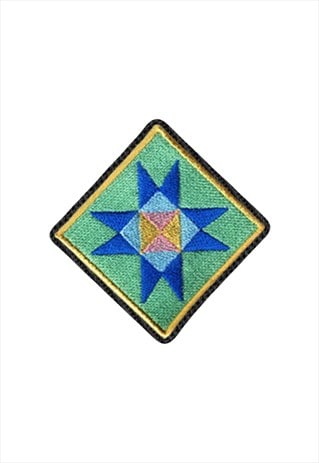 Embroidered Quilting iron on patch / sew on patch