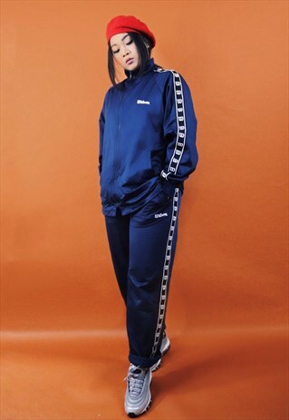 RARE VINTAGE WILSON FULL TRACKSUIT / JOGGERS / JACKET