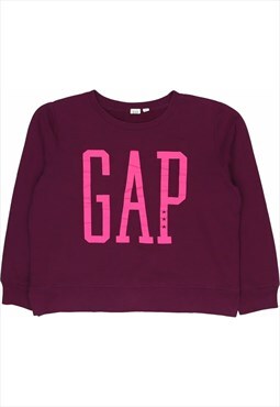 Vintage 90's Gap Sweatshirt Spellout Crewneck Burgundy