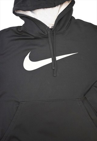 Vintage 90s Nike Black Logo Hoodie | The East End Thrift Store | ASOS ...