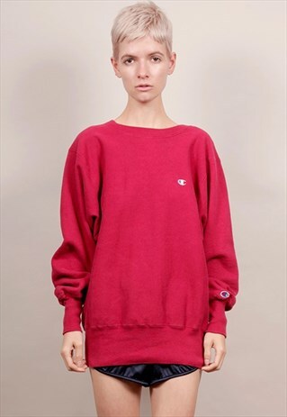 VINTAGE 80'S CHAMPION MAGENTA SWEATSHIRT