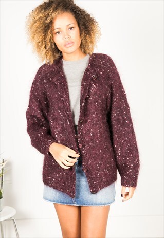 VINTAGE 80S CASUAL KNIT CARDIGAN / R0512