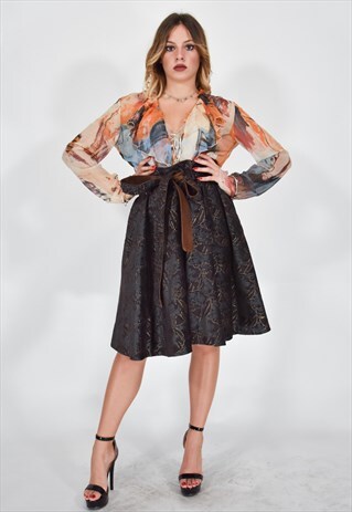JUST CAVALLI MULTICOLORED LONG SKIRT