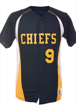 Vintage Navy & White Chiefs Baseball Top - S