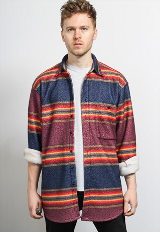 VINTAGE AZTEC PATTERNED SHIRT