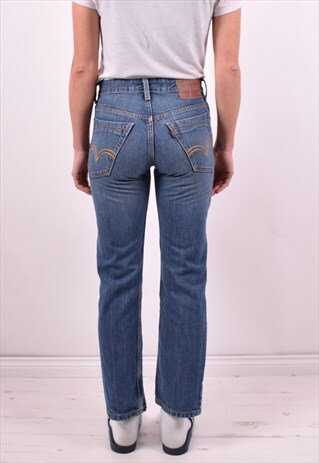 LEVI'S WOMENS VINTAGE JEANS W27 L27 BLUE 90'S