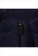 VINTAGE ASHFORD SPORTS NAVY QUARTER ZIP FLEECE WOMENS