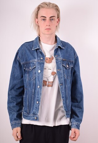 CARRERA MENS VINTAGE DENIM JACKET MEDIUM BLUE 90S
