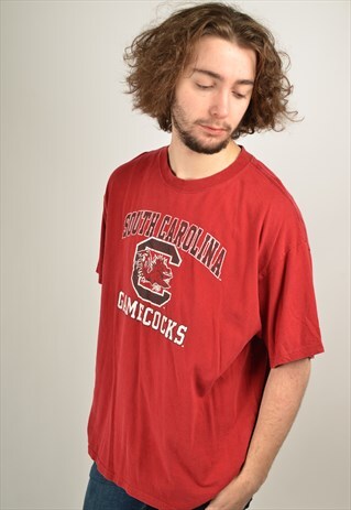 VINTAGE SOUTH CAROLINA GAMECOCKS GRAPHIC PRINT T-SHIRT