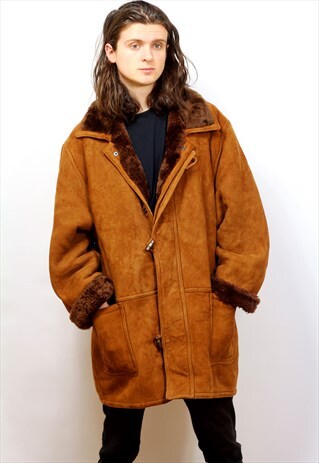 1990'S VINTAGE OVERSIZED ITALIAN SHEARLING COAT