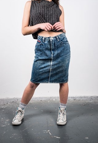 VINTAGE 1990S BLUE DENIM SKIRT